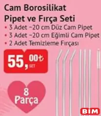 GLASS İN LOVE CAM BOROSİLİKAT PİPET VE FIRÇA SETİ 8 PARÇA